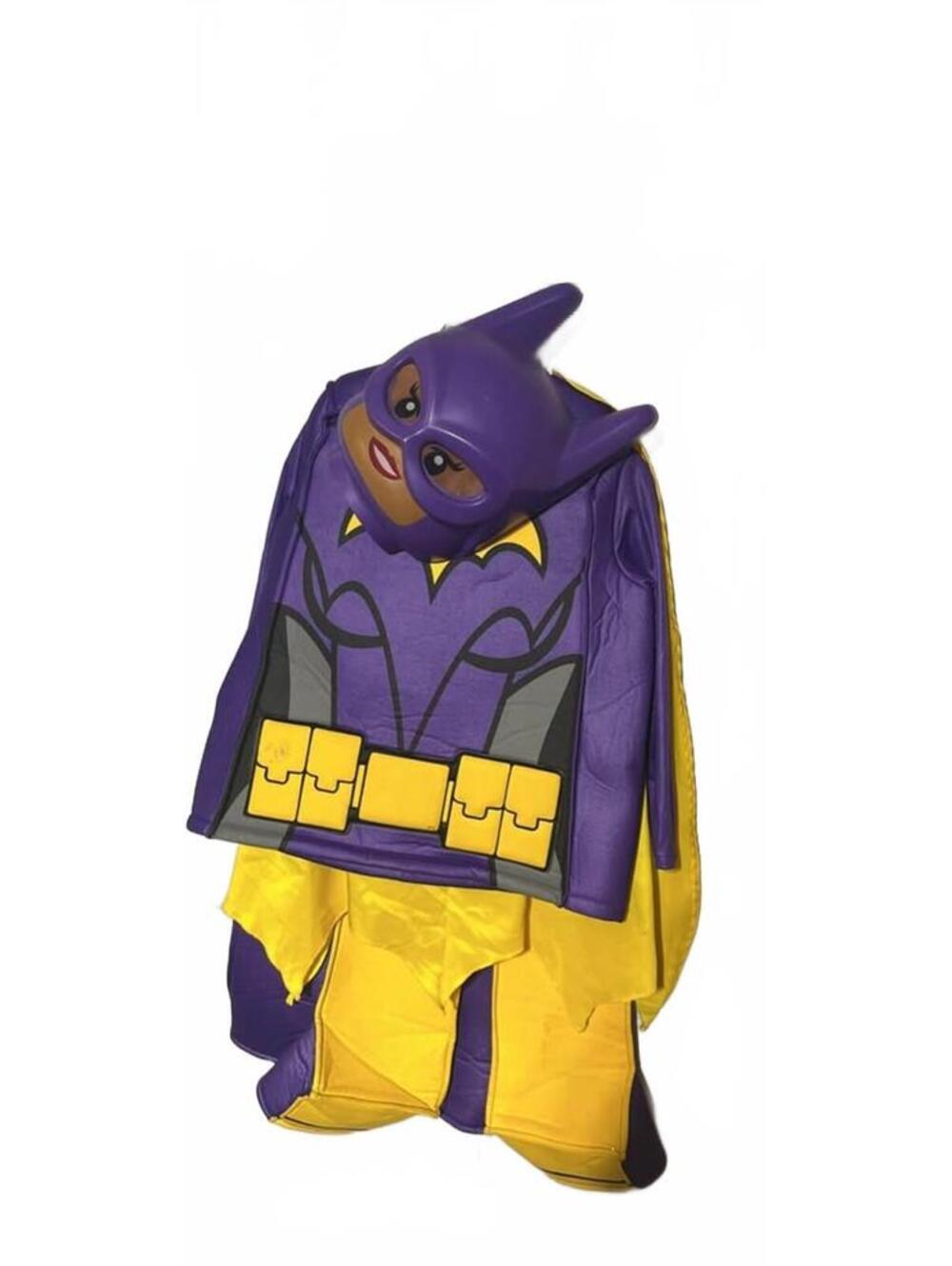 LEGO Batgirl Halloween Costume 7/8 Dress-up Play Mask Fabric Purple and Yellow